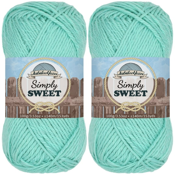 Simply Sweet Yarn - 2 Skeins - Marina Green - Color 108