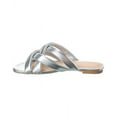 thumbnail image 2 of Stuart Weitzman Crossover Leather Slide, 8.5, Silver, 2 of 5