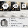 thumbnail image 4 of Designart "Luminous Tangle Golden Branch I" Tree Monochrome Square Mirror For Wall Decor - Large Gold Square Printed Wall Mirror Art - Square Traditional Mirror - Wall Mounted Square Large Mirror, 4 of 5
