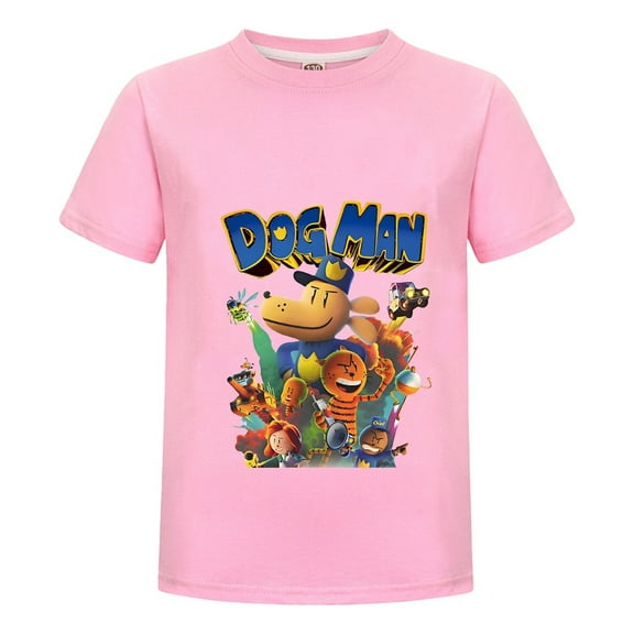 Dog Man Fire Squad Graphic Shirt for Kids – Boys Girls T-Shirt Tee Top with Bold Heroic Print
