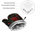thumbnail image 6 of Pofeuu Roses Print Oven Mitts and Pot Holders 4 pcs Set,High Heat Resistant 500 Degree Extra Thicken Long Kitchen Cotton Oven Glove for Cooking, 6 of 6