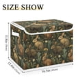 thumbnail image 5 of Yayeee Collapsible Cube Storage Bin with Lid Fabric Closet Decorative Basket with Handles, Brown Floral Rabbits Pattern, 5 of 7