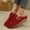 Red Wedge Shoes for Women, variant on CYMMPU Women's Closed Toe Hollow Out Wedge Mule Clogs, Buckle Decor Platform Slip On Shoes, Breathable Summer Daily Walking Footwear Brown 38