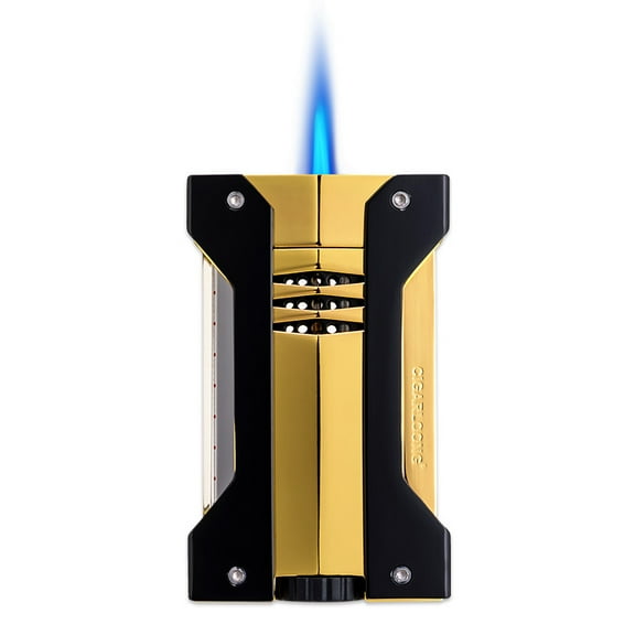 Cigar-Specific Lighter, Windproof Direct Impact Metal Stainless Steel Portable Cigar Electronic Cigarette Lighter Gift Box Packaging