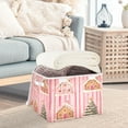 thumbnail image 3 of Yayeee Collapsible Cube Storage Bin with Lid Fabric Closet Decorative Basket with Handles, Gingerbread Houses, 3 of 7