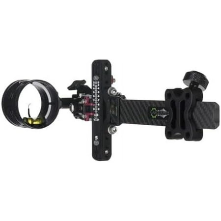 Axcel - LANDSLYDE Carbon Pro Slider Sight w/AV-41 Scope - Single Pin - .019 Green Fiber - Black