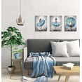 thumbnail image 3 of 3 Pieces Ballerina Wall Art Elegant Ballet Girl Dancer Blue and Grey Contemporary Artwork for Bedroom Dance Room Living Room Ready to Hang 12x16inchx3pcs (Blue), 3 of 6