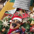 thumbnail image 6 of German Shepherd Christmas Fleece Blanket – Holiday Dog with Santa Hat and Wreath Design, Christmas, Birthday Gifts, Festive Cozy Blanket with Plaid Pattern, Soft & Warm for Sofa, Bed, or Couch, 6 of 6