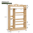 thumbnail image 6 of Magshion Wood 4 Tiers Bookcase, Books Toys Storage Bookshelf, Natural, for Living Room, 6 of 10