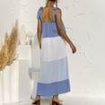thumbnail image 4 of IROINNID Women's Sleeveless Empire Dress Summer Casual Beach Color Matching Dress Square Neck Ankle-Length Women Dress, 4 of 9