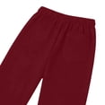 thumbnail image 4 of Linen Cotton Casual Pants For Women Pull On Picnic Outfits Drawstring Waist Elastic Waist With Pockets Summer Straight Leg Everyday Comfort Road Trip Wine M, 4 of 7