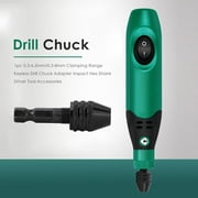 Jinveno 1pc 0.3-6.5mm Keyless Drill Chuck Adapter Impact Hex Shank Driver Tool (S)