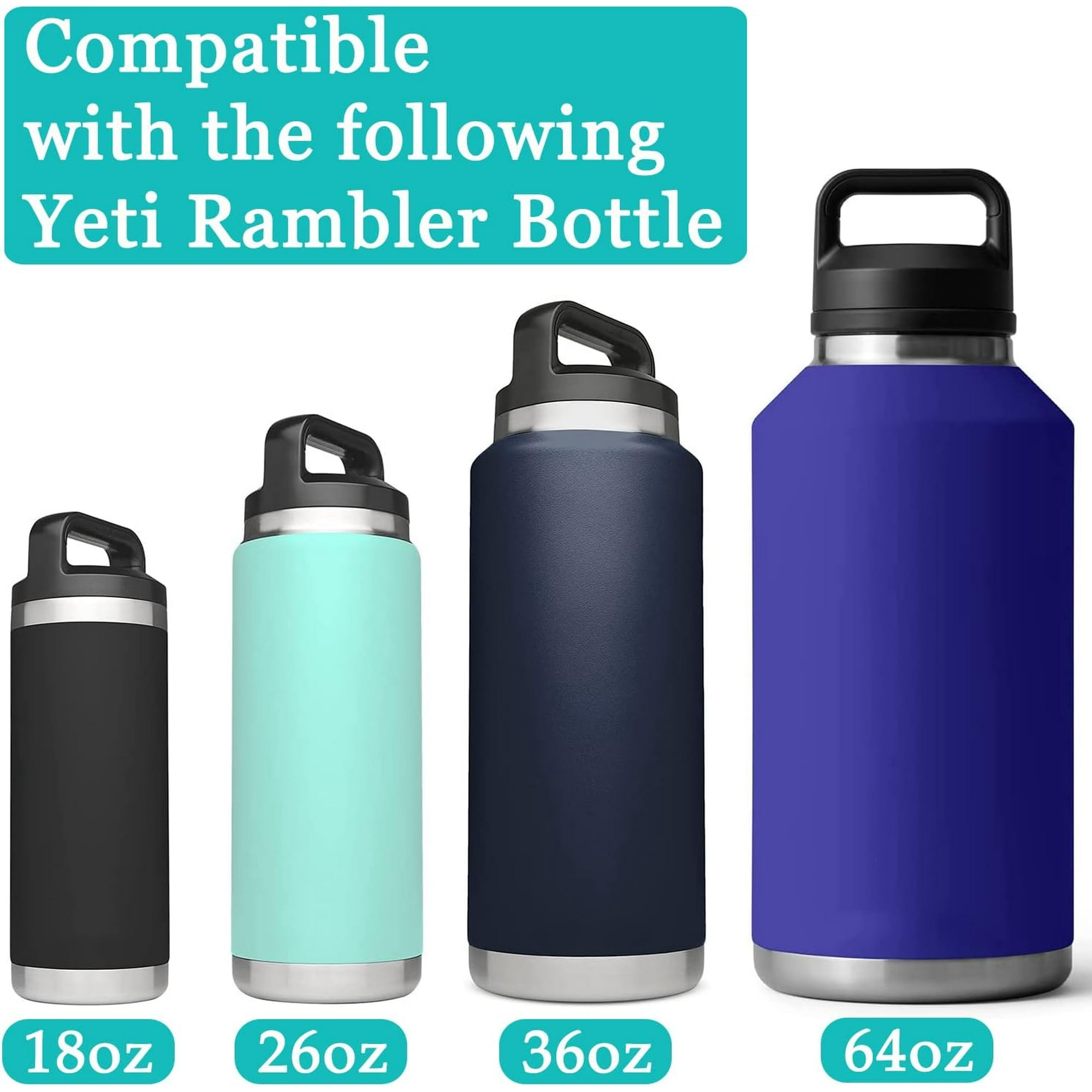 HSHDLDF Straw Lid for YETI Rambler Bottle 18 26 36 64 oz, Flex Handle Cap  for YETI Water Bottle Accessories Kit BPA free