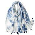 thumbnail image 3 of ibiyuan Scarf Necklace Western Womens Lightweight Soft Floral Print Scarf Stylish Tassel Shawl for Autumn Winter Casual Daily Wear, 3 of 4