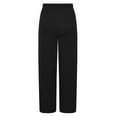 thumbnail image 6 of Wide Leg Jeans Woman Trendy Mid Waist Comfort Waist Cargo Pants Leisure Loose Fit Solid Color Trouser with Pockets Classic Long Pants, 6 of 7