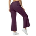 thumbnail image 3 of JJHGVB Palazzo Pants Wide Leg Pants Woman Women's Solid Color Button Pocket Wide Leg Yoga Pants Womens Casual Pants Flowy Pants 3XL, 3 of 9