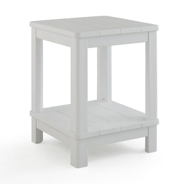 Mesa auxiliar Adirondack Deluxe de Table Keter, color blanco