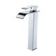 thumbnail image 1 of Grifo de baño de cascada con caño alto, grifo de lavabo de una sola palanca de latón, diseño moderno cromado JAMW Sencillez, 1 of 4