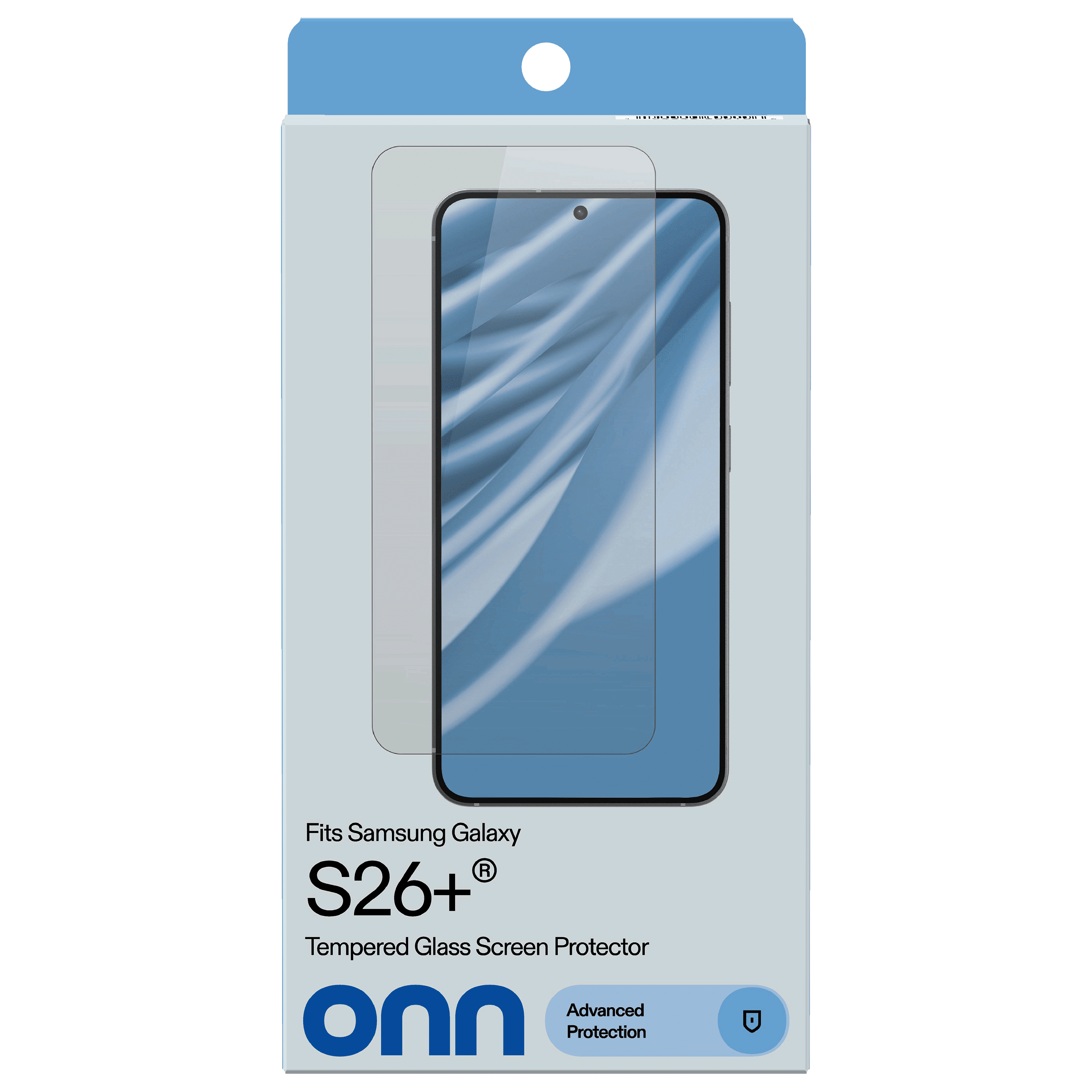 onn Samsung Galaxy S26+ Clear Glass Screen Protector with Easy Application Box