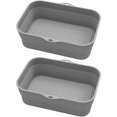thumbnail image 2 of 2 Pcs Pot en Silicone pour Friteuse à Air Chaud avec Poignée Doublure Réutilisable Panier en Silicone pour Friteuse à Air Accessoires pour Friteuse à Air Four Micro-Ondes, 2 of 11