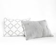 thumbnail image 6 of Lush Decor Ravello Pintuck Caroline Geo Textured Ruffle Detail Comforter 7-Piece Light Gray Full/Queen, 6 of 11