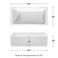 thumbnail image 6 of Wyndham Collection WCBTW16030R18SWTRIM 60 x 30 x 18 in. Grayley Alcove Bathtub with Right-Hand Drain & Overflow Trim, Shiny White & White, 6 of 7