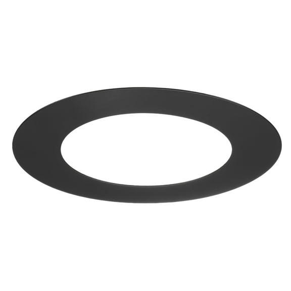 Uxcell 1-Pack Goof Rings for 4" Recessed Lights, 4.3" ID 6.7" OD Durable Steel Trim Ring Flush Mount Black