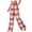 *Red, variant on ClodeEU Women's Plaid Elastic High Waist Straight Leg Lounge Pants ,Casual Loose Sleep Trousers with Pockets ,Women's Plus L