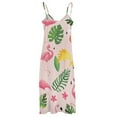 thumbnail image 5 of Flamingo Pattern Sleeveless Dress for Women Clothing Female Women's Summer Skirt, 5 of 7