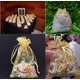 thumbnail image 5 of Bolsas de regalo pequeñas para regalos de boda, 100 unidades de 3,9 pulgadas x 4,7 pulgadas (10x12 cm) Bolsas de organza doradas para bolsas de regalos de fiesta Bolsas de dulces para pequeñas empresas Bolsa de malla oso de fresa Electrónica, 5 of 5