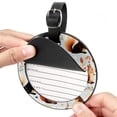 thumbnail image 2 of Squirrel 2pcs PU Leather Round Bag Tags Suitcase Handbag Tags with Privacy Cover and Name ID Tag for Travel Luggage, Handbags, Backpacks, School Bags, 2 of 6