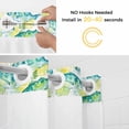 thumbnail image 5 of Summer Oceans Fish No Hook Shower Curtain with Snap in Liner Country Sea Watercolor Yellow Lemon Leaf Waterproof Bathroom Shower Curtain with See Through Top Window for Bathtub 72" x 78", 5 of 9