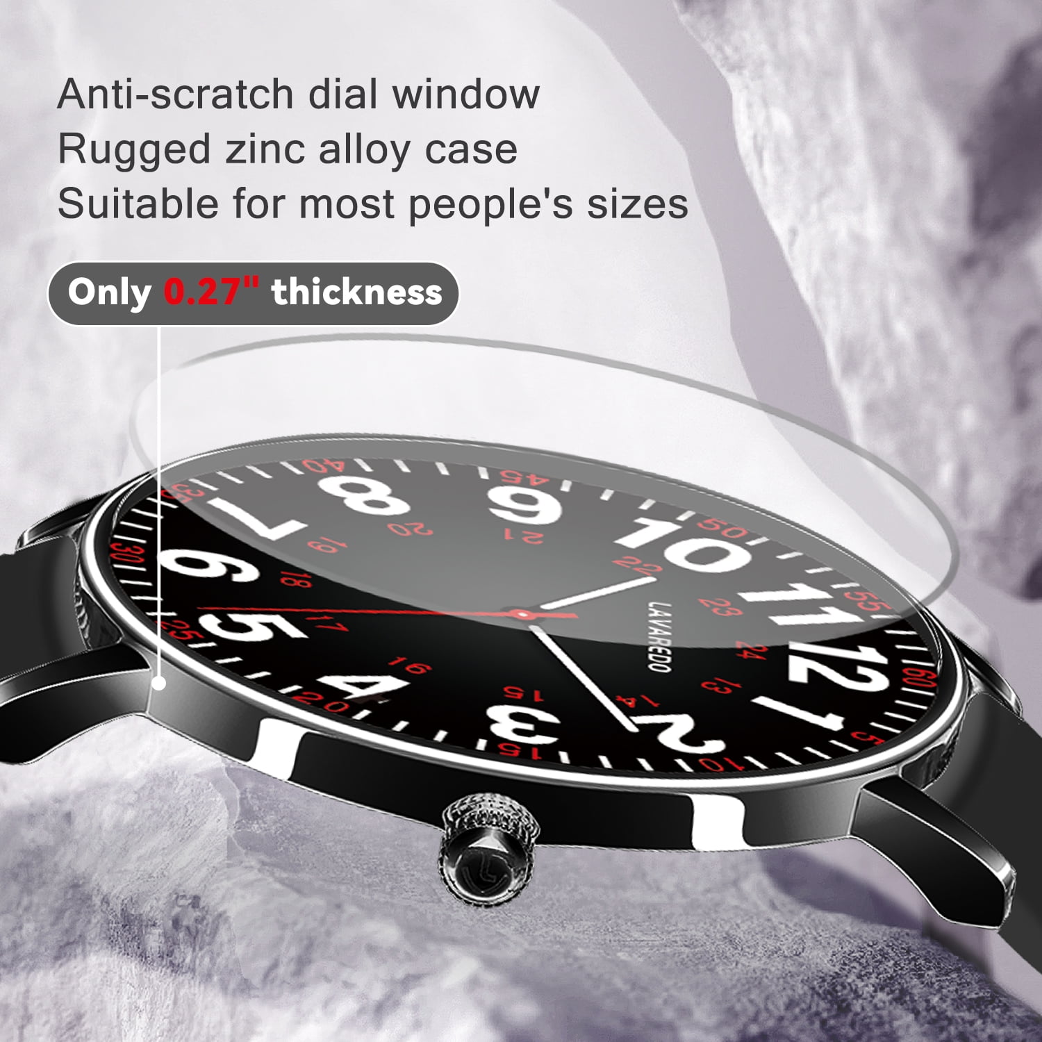 Bomieux Watch for Women Nurse Watch for Doctors Luminous Easy Read Dial,12/24 Hours with Second Hand,Silicone Band,Waterproof Watch Mother's Day gift for Women
