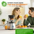 thumbnail image 5 of Electric Citrus Juicer Stainless Steel | Premium Hands-Free One-Touch Orange Juice Squeezer for Oranges, Lemons, and Limes | Quiet Operation, Easy to Clean, Countertop Small Kitchen Appliance, 5 of 7