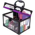 thumbnail image 3 of Bolsa de viaje transparente Cosmetic Train Case SHANY con cierre seguro, 3 of 7