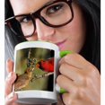 thumbnail image 2 of 3drose, Texas, Rio Grande Valley, Northern Cardinal Birds - Us44 Bja0049 - Jaynes Gallery, 15oz Two-tone Green Mug, 2 of 6