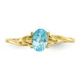 thumbnail image 4 of Primal Gold 10 Karat Yellow Gold Genuine Blue Topaz Birthstone Ring, 4 of 7