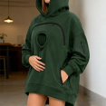 thumbnail image 6 of Hoodie with Cat Pouch Holder Sweatshirt Large Pocket Pullover Shirt Kangaroo Pocket Dog Sweatshirt Unisex Oversized Fit Pet Rest Holder,Zip Front Pet Pouch Sweatshirt Green,&nbsp;Size L by Awwp, 6 of 9