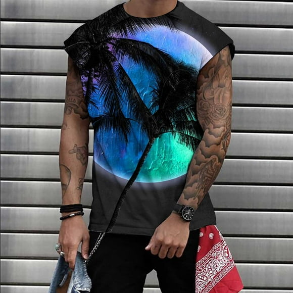 WAENQINLA Men's Tank Tops Workout Muscle Sleeveless Shirts Casual Graphic Tees Fitness Quick Dry Tank Shirts Deals Of the Day