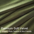 thumbnail image 3 of Olive Green Velvet Blackout Curtains 2 Panels Forest Green Elegant Vintage Pinch Pleated Drapes for Living Room Bedroom Thermal Soundproof Back Tab Window Panels Home Decor, 3 of 4