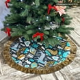 thumbnail image 4 of Woodland Animal Scandinavian Folk Christmas Tree Skirt, 4 of 7