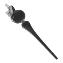 NICEXMAS Black Handmade Flocked Christmas Tree Topper Vintage Plastic Seasonal Decoration