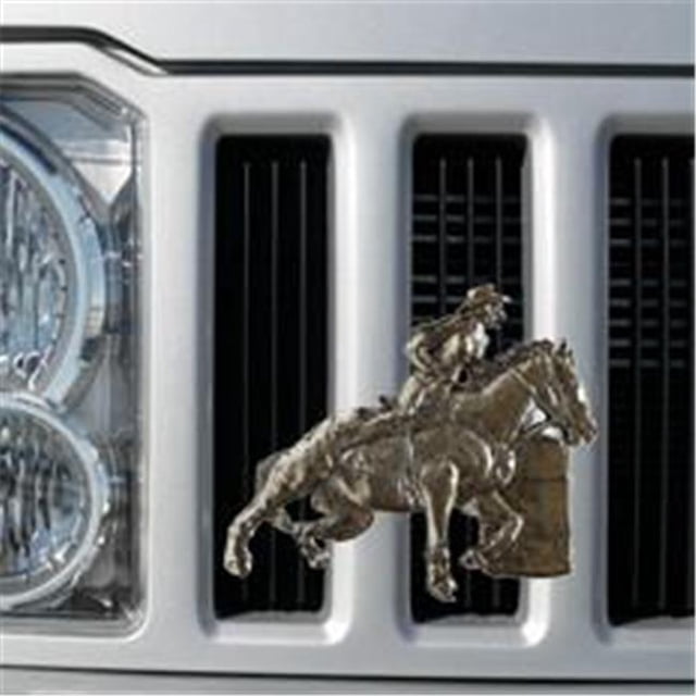 Barrel Racer Antique Pewter Ornament, 4 x 4.625 in.