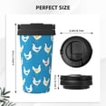 thumbnail image 3 of Daiia Cartoon Chicken Printed Stainless Steel Tumbler with Lid and Straw, Double Wall Vacuum Insulated Coffee Tumbler Travel Coffee Mug with Leak Proof Lid, 3 of 8