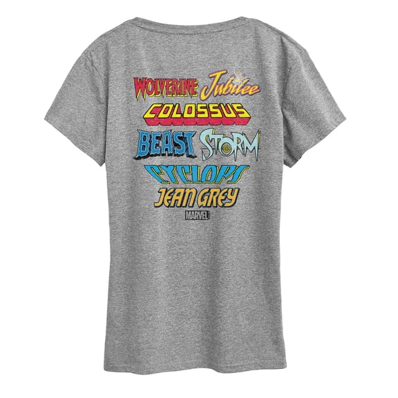 Marvel X-Men - Character Logos - Women's Short Sleeve Graphic T-Shirt