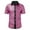Purple, variant on AHTJRT Men's Stylish Metallic Grid Short Sleeve Shirt Casual Lightweight Blouse Black S