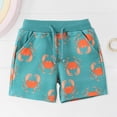 thumbnail image 2 of CAUYDY Boys Toddler Shorts French Terry Cotton Shorts Summer Casual Elastic Waist with Drawstring for Kid(L101-Mint Green,6-7), 2 of 9