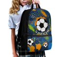 thumbnail image 3 of HUIACONG Soccer Print School Backpack for Boys Girls Age 6-18 K-12 Students Large Capacity Lightweight Water Resistant Bookbag for Back to School Travel Daily Use Gifting, 3 of 6