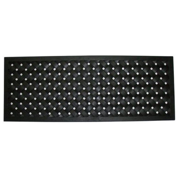 Imports Decor Rubber Doormat, Braided Pattern, 18-Inch by 30-Inch