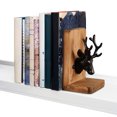 thumbnail image 4 of Elegant Deer Head Bookends Wooden Desktop Ornament For Home And Bookshelf Decoration 2PCS, 4 of 5